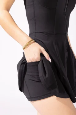 Matchpoint Workout Dress With Zipper - Black 11 Matchpoint Workout Dress With Zipper - Black -Popflex Store 14 OPF9356