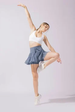 Pirouette Tiered Skort - Blue Mist -Popflex Store 24 OPF4706 Edit