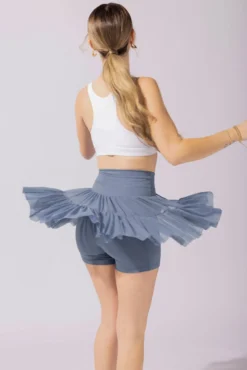 Pirouette Tiered Skort - Blue Mist -Popflex Store 26 OPF4710 Edit