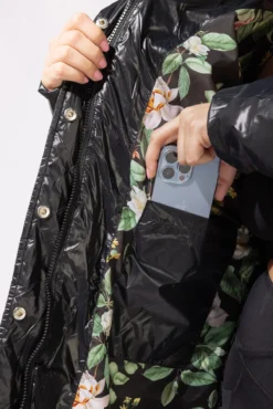 Pearl Peplum Puffer Jacket - Black -Popflex Store 58 OPF0355