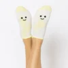 Happy Face Low Rise Socks - Yellow Tie Dye
