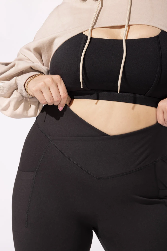 Crisscross Hourglass® Bell Bottom With Pockets - Black 13 Crisscross Hourglass® Bell Bottom With Pockets - Black - Image 13