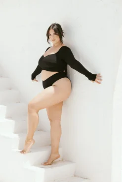 Low Tide Super Cheeky Bikini Bottom - Black Rib -Popflex Store ArleneOutfit3 42951 Edit 9c0a84b0 467c 4cf1 b40d 948bdec5a719