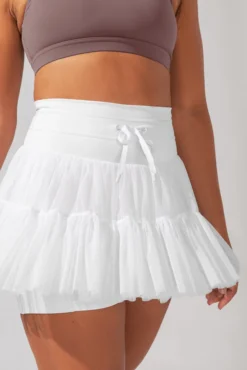 Pirouette Tiered Skort - Cool White -Popflex Store AysiaOutfit11 39087 Edit