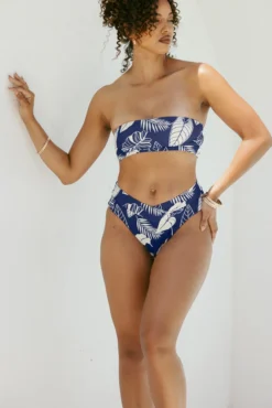 Crisscross Hourglass® Cheeky Bikini Bottoms - Blue Palm