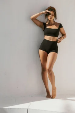 Sand Dollar Surf Shorts With Pockets - Black Rib -Popflex Store AysiaOutfit7 44819 Edit 9f6877ca 9492 4d1e 9ae1 afa8a03ce0f5