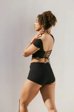 Sand Dollar Surf Shorts With Pockets - Black Rib -Popflex Store AysiaOutfit7 44841 Edit