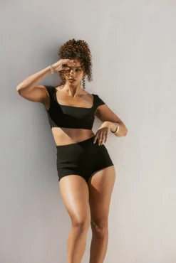 Sand Dollar Surf Shorts With Pockets - Black Rib -Popflex Store AysiaOutfit7 44858 Edit