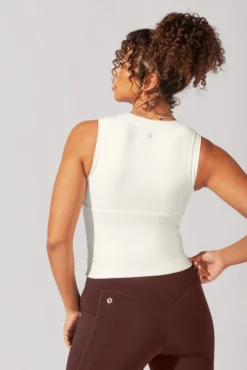 Peekaboo Crew Tank - Coconut Cream -Popflex Store AysiaOutfit8 38616 Edit