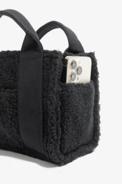 Baby Sherpa Sloane Tote - Black 15 Baby Sherpa Sloane Tote - Black -Popflex Store BF PF Baby Sloane Sherpa Tote LeftPocket Phone 5ee02c63 e2e8 4a36 883e 429a9e6e7724
