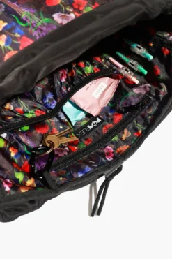 Athena Backpack - Black 18 Athena Backpack - Black -Popflex Store BF PF Black Backpack Zipper Keychain Detail