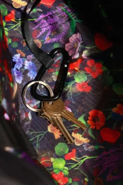 Delilah Duffle - Black 17 Delilah Duffle - Black -Popflex Store BF PF Black Duffle Bag Keychain Detail