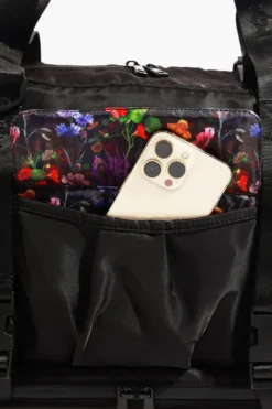 Delilah Duffle - Black 18 Delilah Duffle - Black -Popflex Store BF PF Black Duffle Bag Phone Pocket Detail