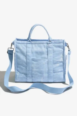 Sloane Tote - Cloud -Popflex Store BF PF BlueMarble ToteBag Large Back