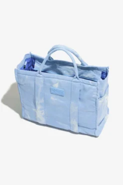 Sloane Tote - Cloud -Popflex Store BF PF BlueMarble ToteBag Open StrapUp