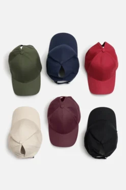 Game Day High Pony Cap -Popflex Store BF PF Canvas Caps Group Flatlay Edit