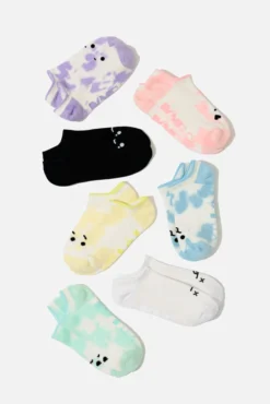 Dead Face Low Rise Socks - White -Popflex Store BF PF Emo LowRise Socks Group02 Edit