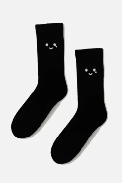Happy Cry Face Mid-Calf Gym Socks - Black -Popflex Store BF PF Emo MidRise Socks Black 07326fde 0e35 4fe2 953a 6c7d1f3b2a97