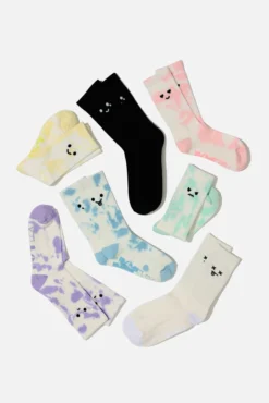 Angry Face Mid-Calf Gym Socks - Green Tie Dye -Popflex Store BF PF Emo MidRise Socks Group02 ac0dbd03 e2f7 4e90 b87c 89e3b4e424e0