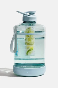 Ready Set Glow Gallon Timer Bottle With Fruit Infuser - Blue Terrazzo