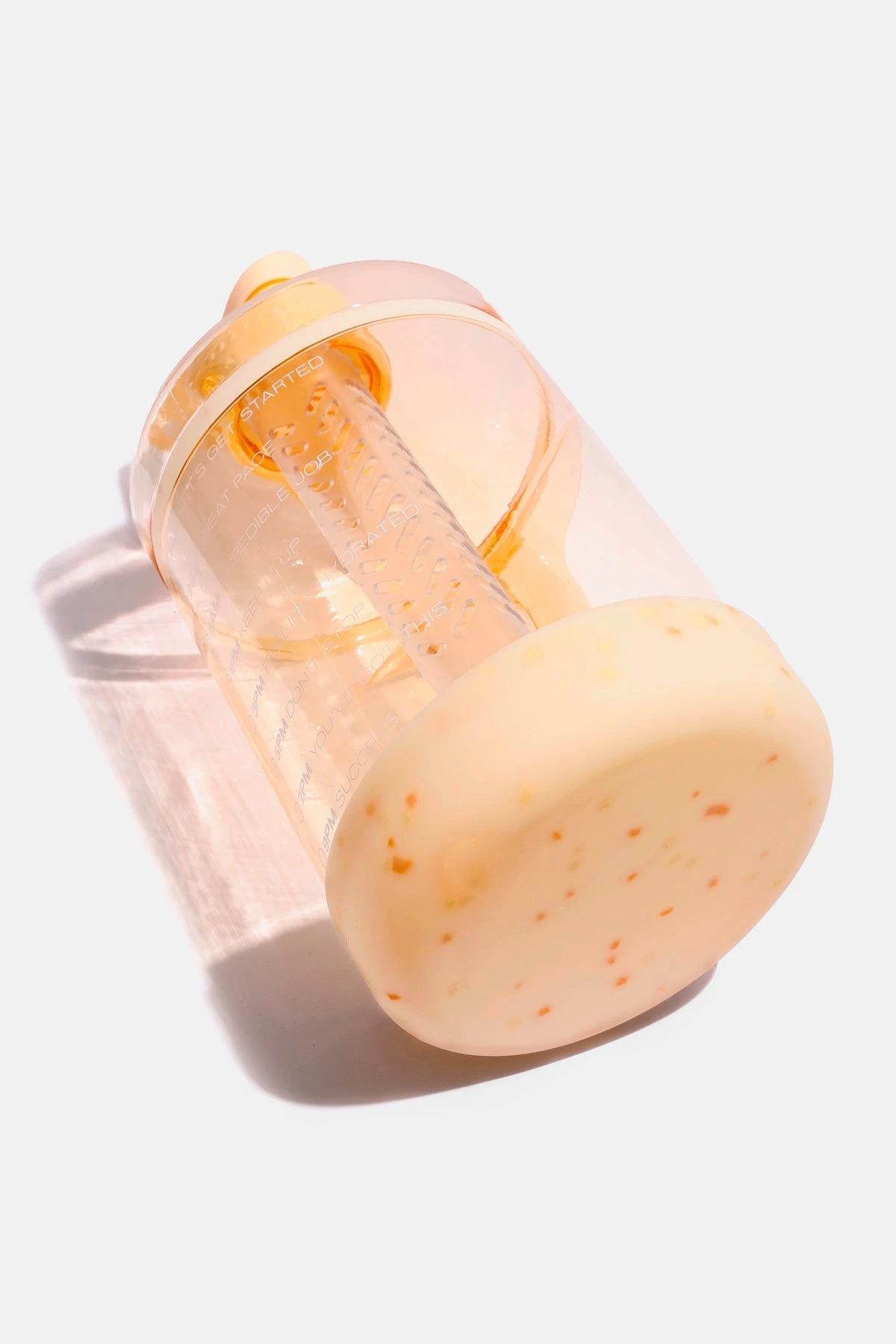 Ready Set Glow Gallon Timer Bottle With Fruit Infuser - Peach Terrazzo 5 Ready Set Glow Gallon Timer Bottle With Fruit Infuser - Peach Terrazzo - Image 5