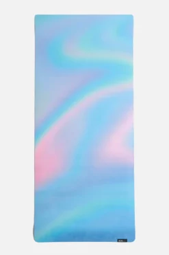 Super Wide 32” Vegan Suede Yoga Mat - Holographic