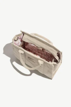 Small Sloane Tote - Taupe -Popflex Store BF PF Khaki ToteBag Small Open