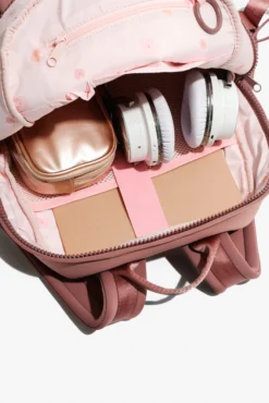 Cora Backpack - Rose 20 Cora Backpack - Rose -Popflex Store BF PF Mauve BackPack Inside Pocket Edit