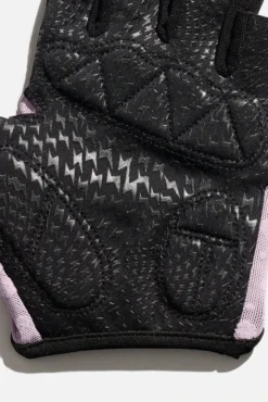 Luxe Mesh Training Gloves - Dusty Mauve Florals -Popflex Store BF PF Pink Floral Mesh Gloves Grip Detail Edit
