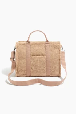 Sherpa Sloane Tote - Brown Bear -Popflex Store BF PF Sloane Sherpa Small Tote Back Teddy