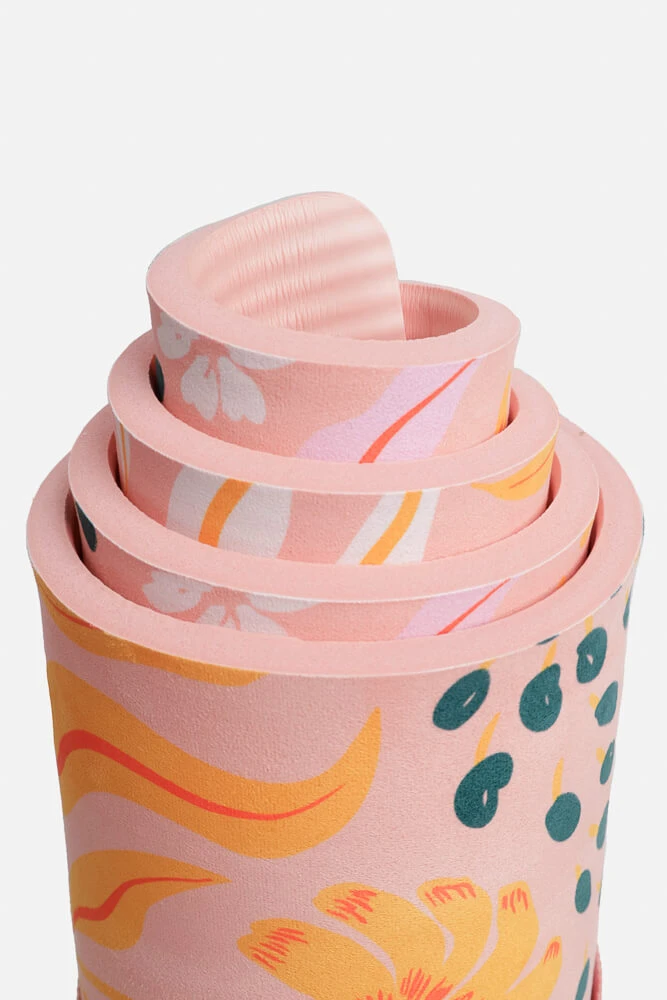 CloudCushion Vegan Suede Yoga Mat - Mandarin Hypnosis 0.5” Thick 4 CloudCushion Vegan Suede Yoga Mat - Mandarin Hypnosis 0.5” Thick - Image 4