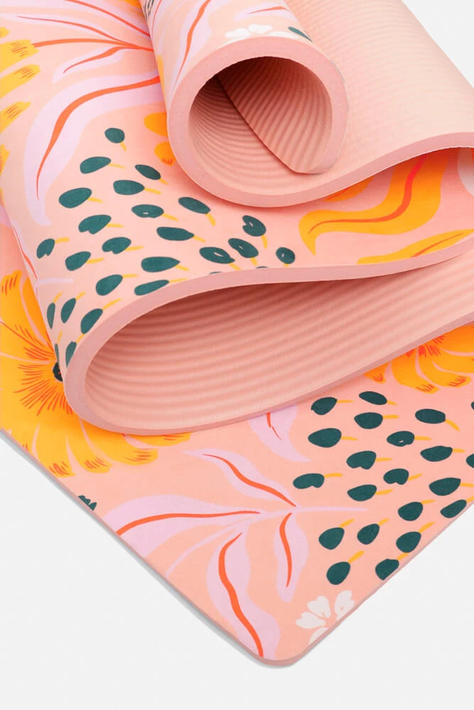 CloudCushion Vegan Suede Yoga Mat - Mandarin Hypnosis 0.5” Thick 1 CloudCushion Vegan Suede Yoga Mat - Mandarin Hypnosis 0.5” Thick