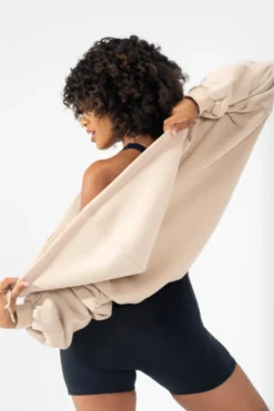 Zip Cloud Hoodie - Sand 16 Zip Cloud Hoodie - Sand -Popflex Store Basics 191