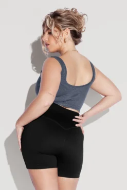 Be My Sweetheart Seamless Crop Top - Vintage Indigo 13 Be My Sweetheart Seamless Crop Top - Vintage Indigo -Popflex Store BeMySweetheartCropTop vintageindigo SSShorts Black 0953 Edit