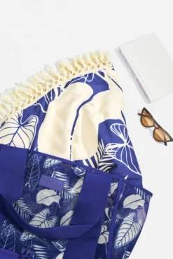 Big Beach Carryall Bag - Blue Palm -Popflex Store BeachBags00304 Edit