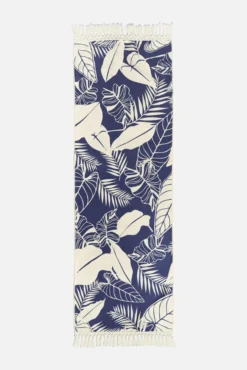 Sand To Studio Towel - Blue Palm And Castaño Palm