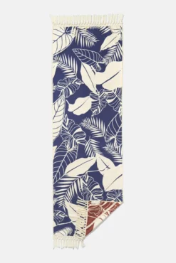 Sand To Studio Towel - Blue Palm And Castaño Palm -Popflex Store BeachTowels00018 Edit