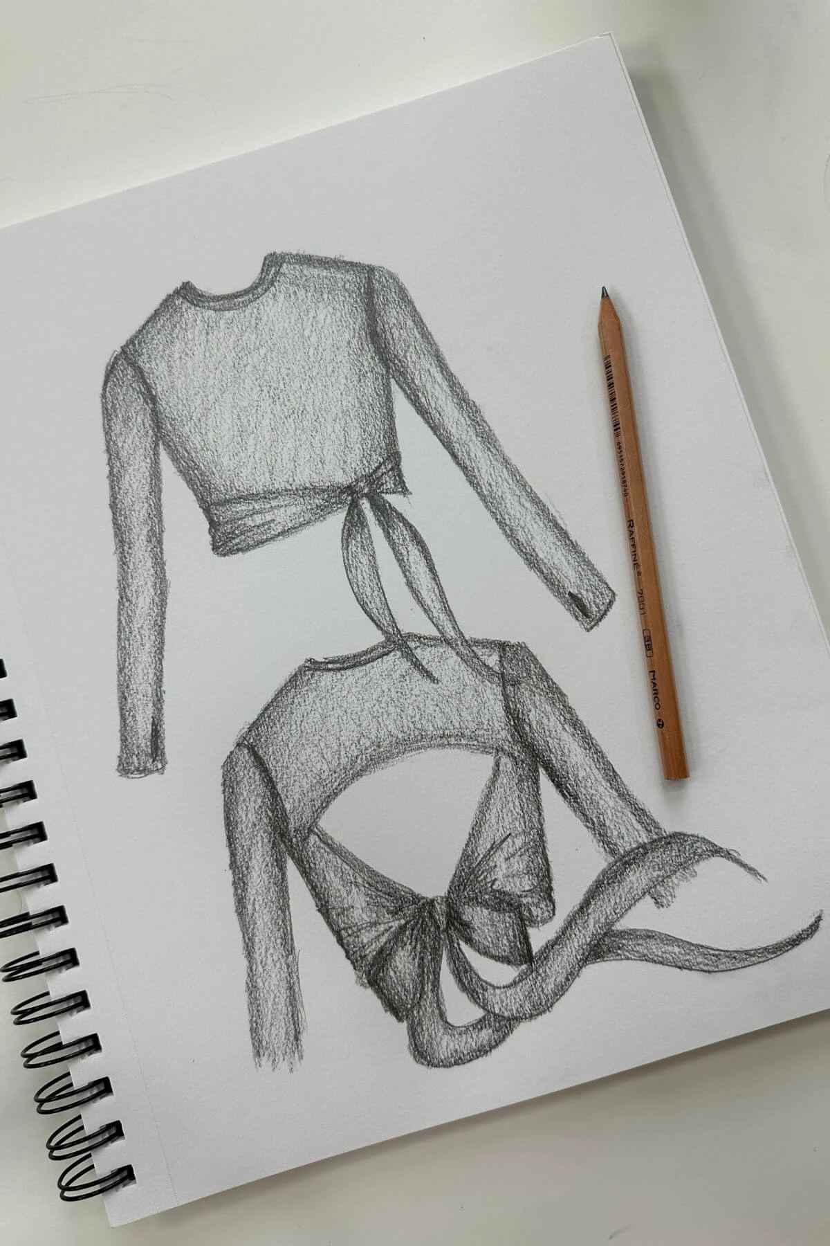 Bow Back Long Sleeve - Heather Grey 3 Bow Back Long Sleeve - Heather Grey - Image 3