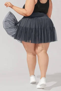 Pirouette Tiered Skort - Smoky Grey -Popflex Store BrookeOutfit3 38045 Edit