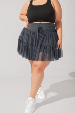 Pirouette Tiered Skort - Smoky Grey -Popflex Store BrookeOutfit3 38046 Edit