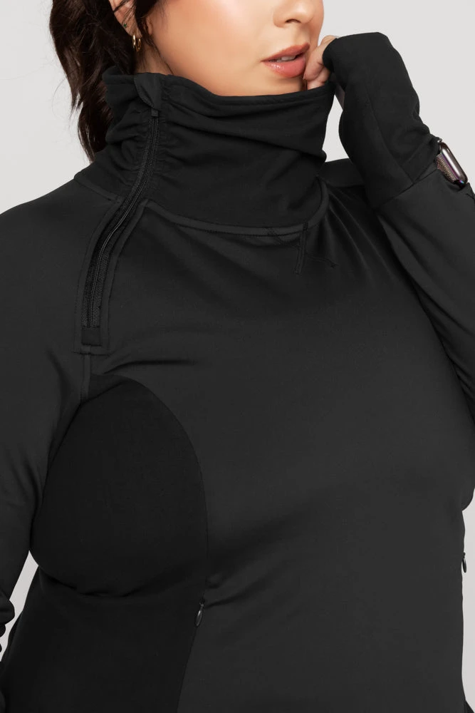 Chasing Pavements Mockneck Pullover - Black 5 Chasing Pavements Mockneck Pullover - Black - Image 5