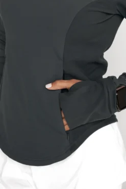 Chasing Pavements Mockneck Pullover - Raincloud 16 Chasing Pavements Mockneck Pullover - Raincloud -Popflex Store ChasingPavementsLongSleeveRunningTop CityGrey B1003 03299 Edit