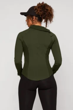 Chasing Pavements Mockneck Pullover - Evergreen 18 Chasing Pavements Mockneck Pullover - Evergreen -Popflex Store ChasingPavementsLongSleeveRunningTop Evergreen B1003 03430 Edit