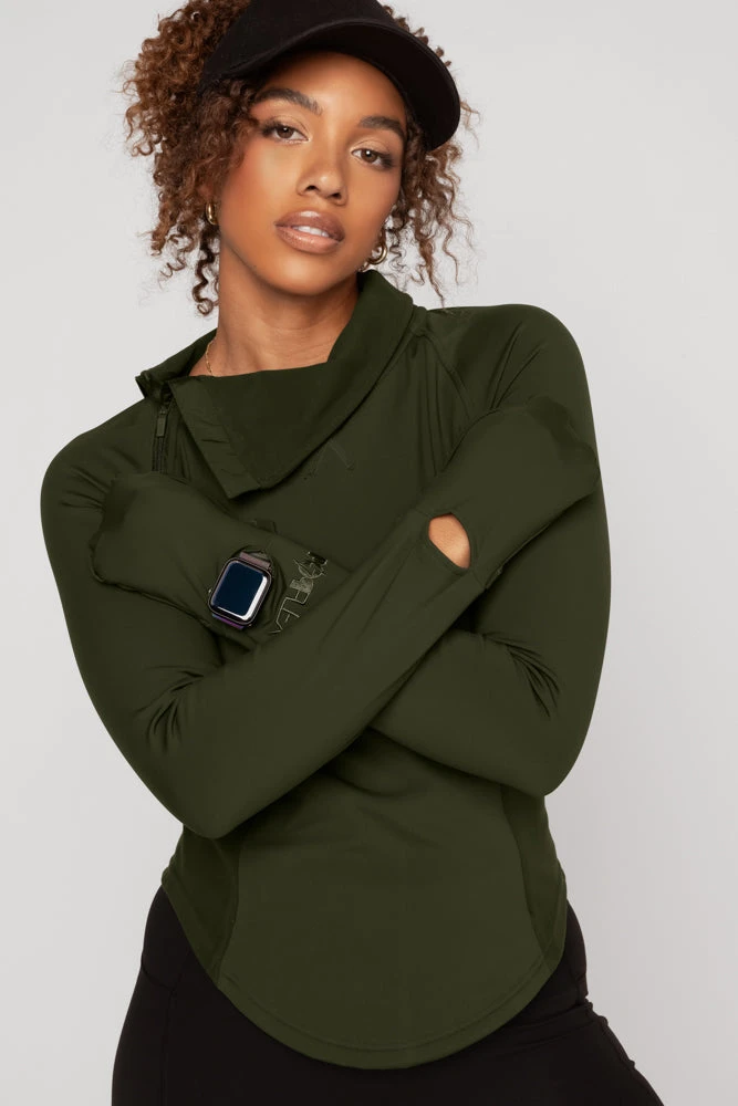 Chasing Pavements Mockneck Pullover - Evergreen 6 Chasing Pavements Mockneck Pullover - Evergreen - Image 6