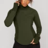 Chasing Pavements Mockneck Pullover - Evergreen