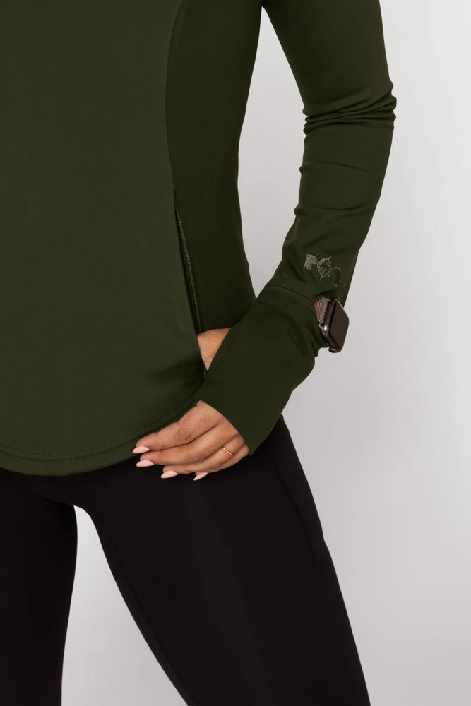 Chasing Pavements Mockneck Pullover - Evergreen 8 Chasing Pavements Mockneck Pullover - Evergreen - Image 8