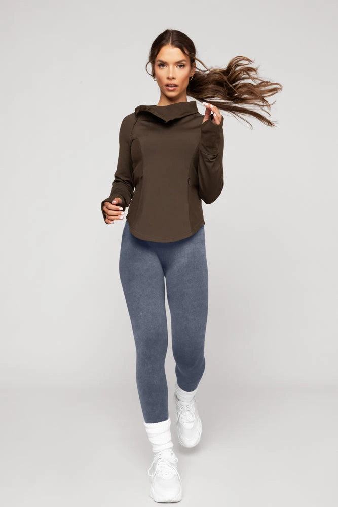 Chasing Pavements Mockneck Pullover - Dark Brown 6 Chasing Pavements Mockneck Pullover - Dark Brown - Image 6