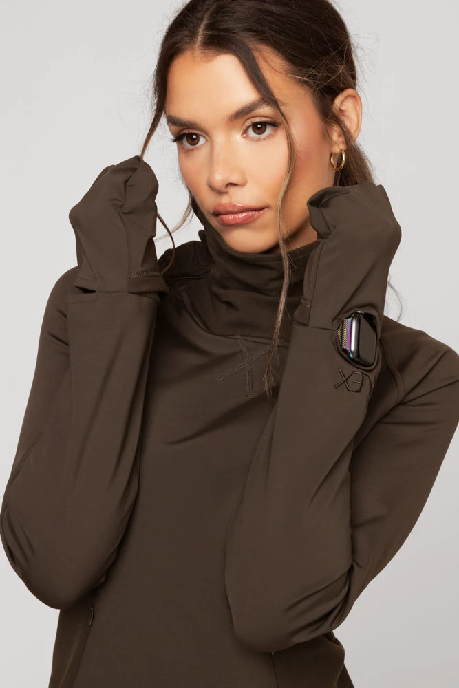 Chasing Pavements Mockneck Pullover - Dark Brown 8 Chasing Pavements Mockneck Pullover - Dark Brown - Image 8