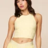 Cleo Corset Crop Bralette - Buttercream