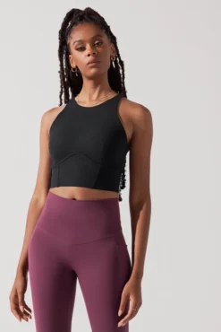 Cleo Corset Crop Bralette - Black -Popflex Store CleoCropBraBlack A1003 0704 Edit